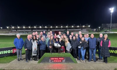 Tony Collett and friends pose for a photo at Central Park upon Tony's retirement