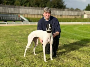 Tony Collett, greyhound trainer, sends out his final runners at Central Park Stadium on Saturday.